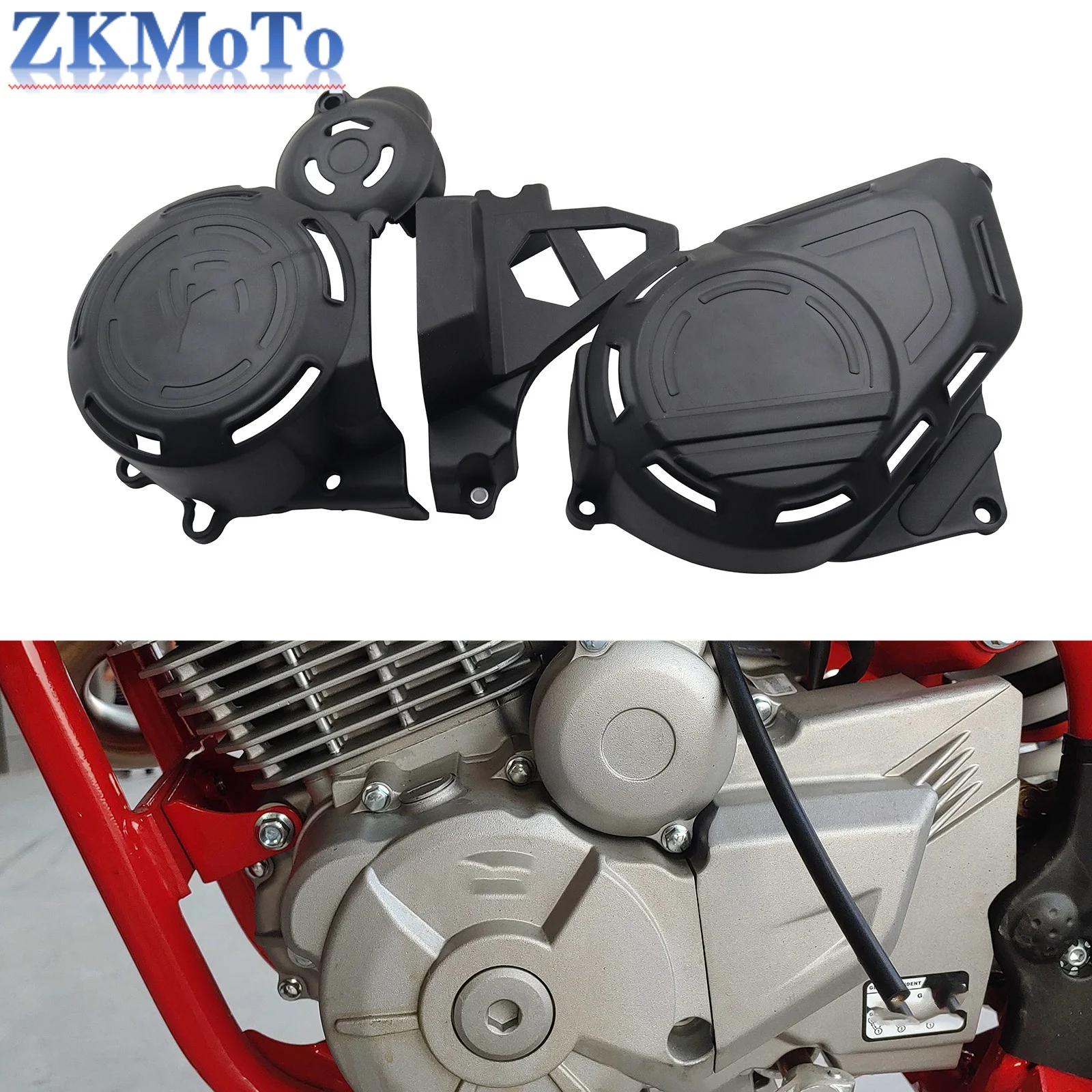 

Motorcycle Magnetic Motor Protective Clutch Driver Sprocket Crankcase Ignitoin Cover For ZONGSHEN PR250 PR 250cc Accessories