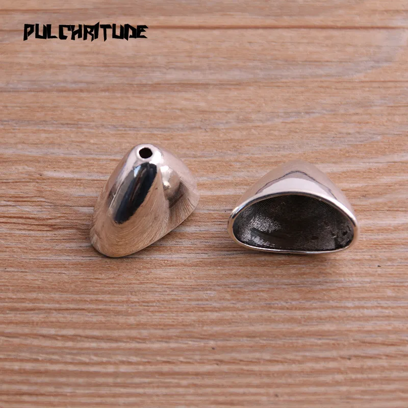 10pcs 12*16*20mm Two Color Receptacle Hollow Triangle DIY Spaced Jewelry Accessories Charms For Jewelry Making