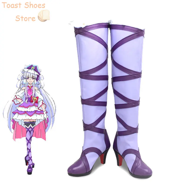 

KiraKira Cure Amour Ruru Amour Cosplay Shoes Halloween Carnival Boots Cosplay Props PU Shoes Costume Prop