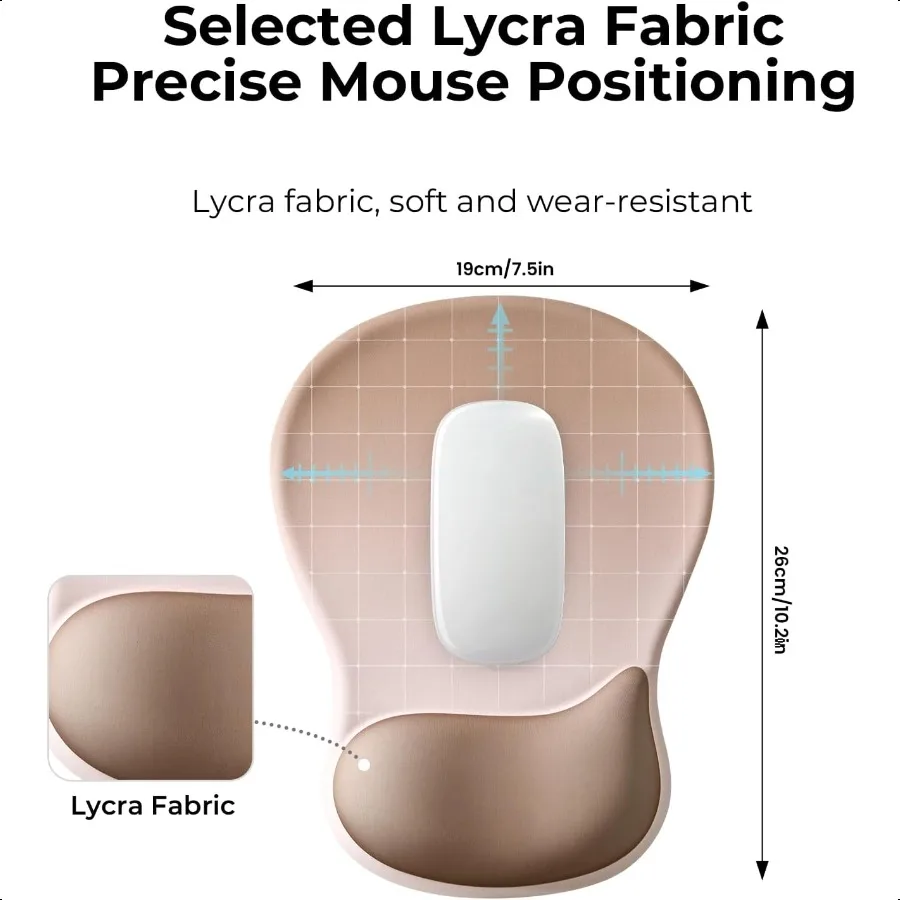 Alas Mouse Ergonomis dengan Sandaran Pergelangan Tangan Gel Desain Cekung Tengah Mengurangi Nyeri Pergelangan Tangan Alas Mouse Anti Selip untuk Laptop Kantor D