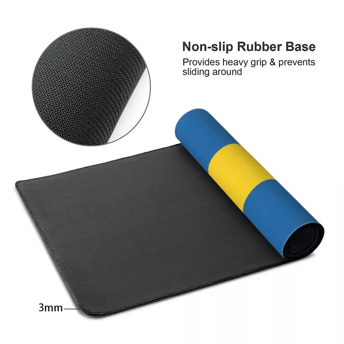 스웨덴 국기 대형 마우스 패드 컴퓨터 키보드 마우스 매트 게이머 PC 노트북 책상 매트 사무용품 테이블 매트