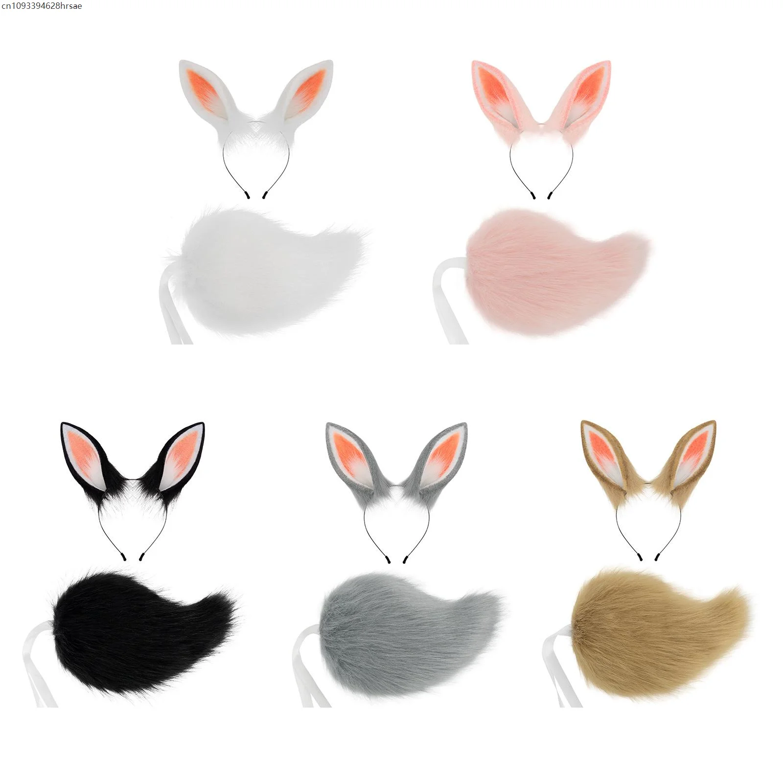 

Пасхальная вечеринка, животные, кроличьи уши, хвост, плюшевый костюм кролика для косплея, аксессуары для тематической вечеринки, нарядное платье для ролевых игр