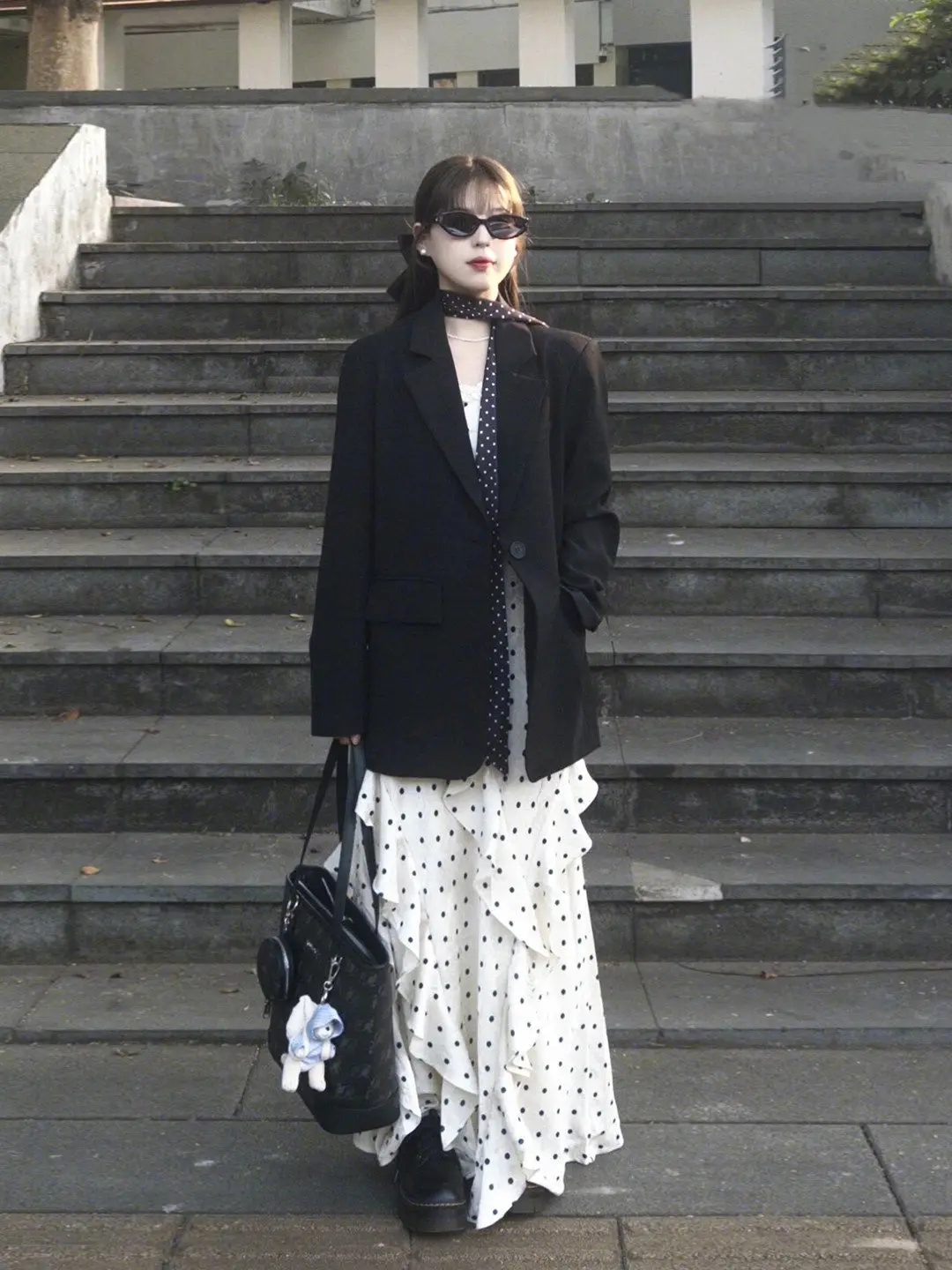 

Bla Casual Suit Jaet for Women Spring Autumn New Sle Korean High End Feeling Personali Loose Fit Long Sve One Button