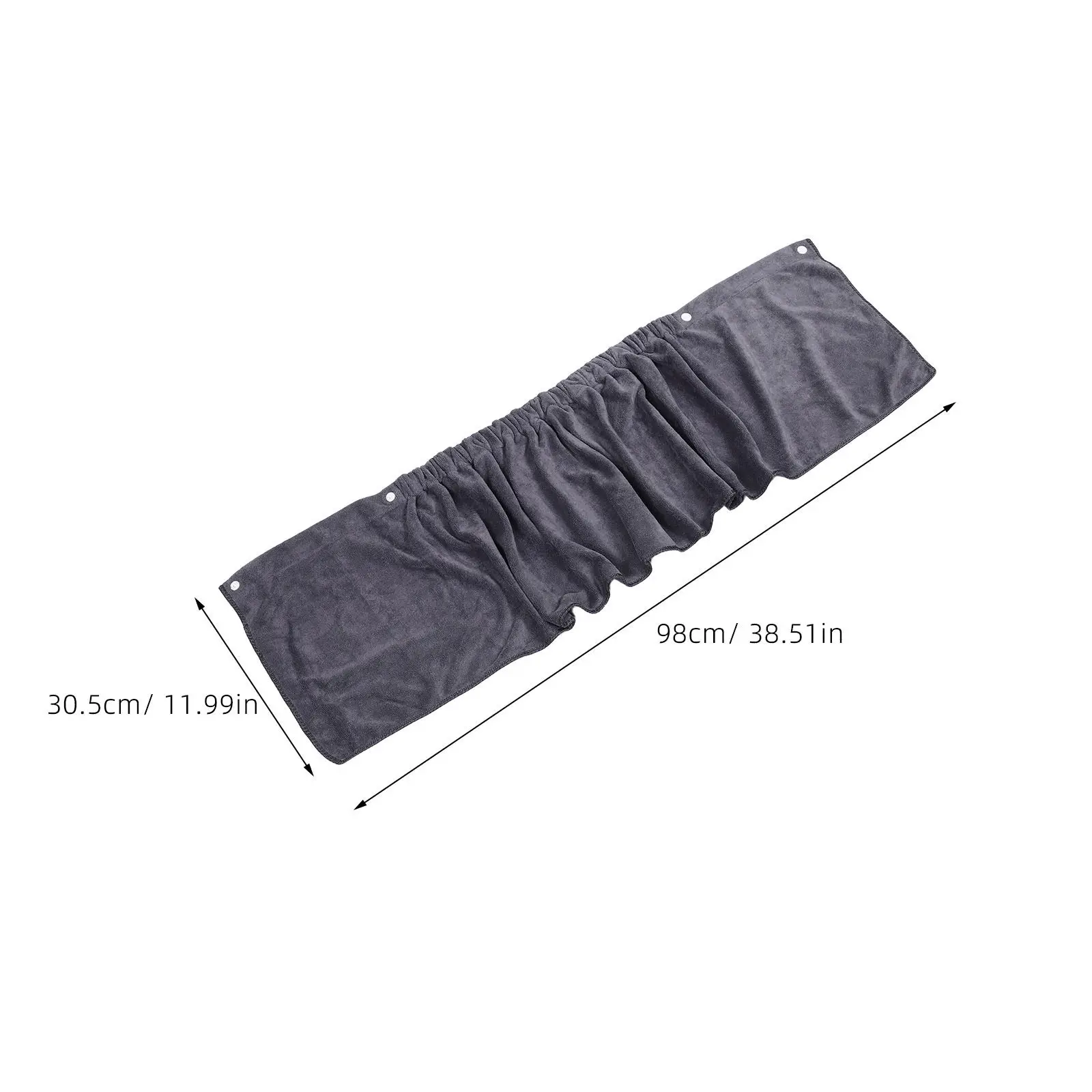 Men's Wearable Bath Towel Grey Soft Absorbent Adjustable Wrap Around Shower Robe Towel for Spa Gym Beach Pool Sauna Body Cover
