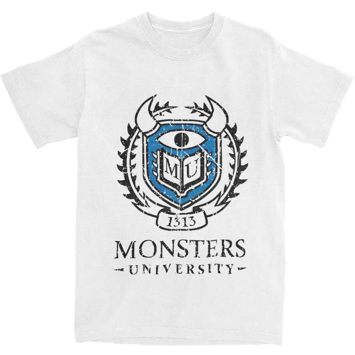 Monsters University Logo T Shirt Man Streetwear Cotton T Shirts Summer O Neck Trending Tees Hot Sale Plus Size Clothing