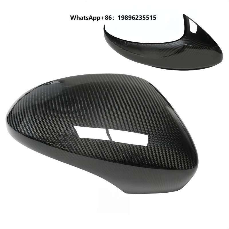 Carbon Fiber Rearview Mirror Cover Housing Replacement Exterior Upgrade Gloss Lightweight Durable Trim