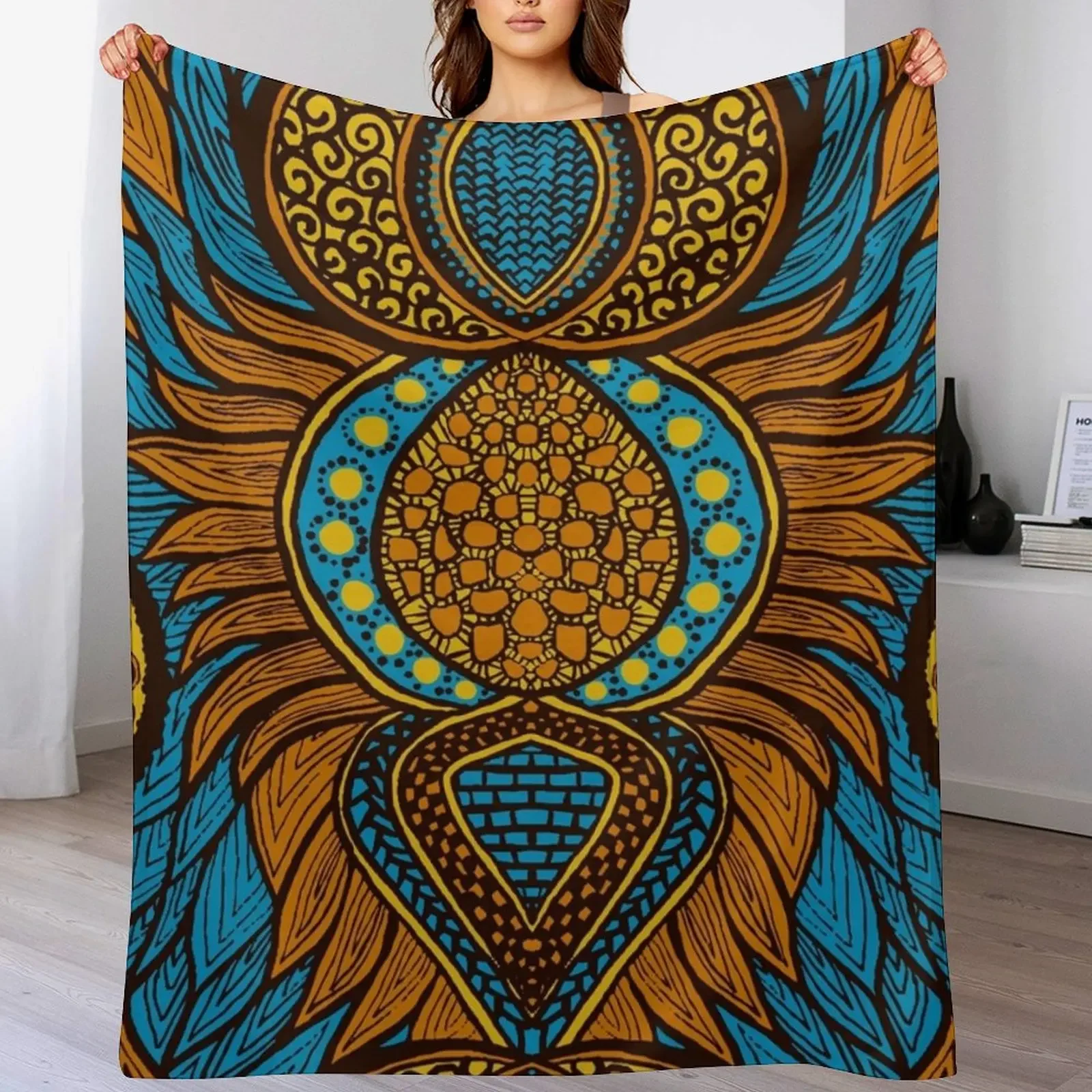 

Tribal African Print Art Throw Blanket Year Round Soft Comfortable Blanket for Home