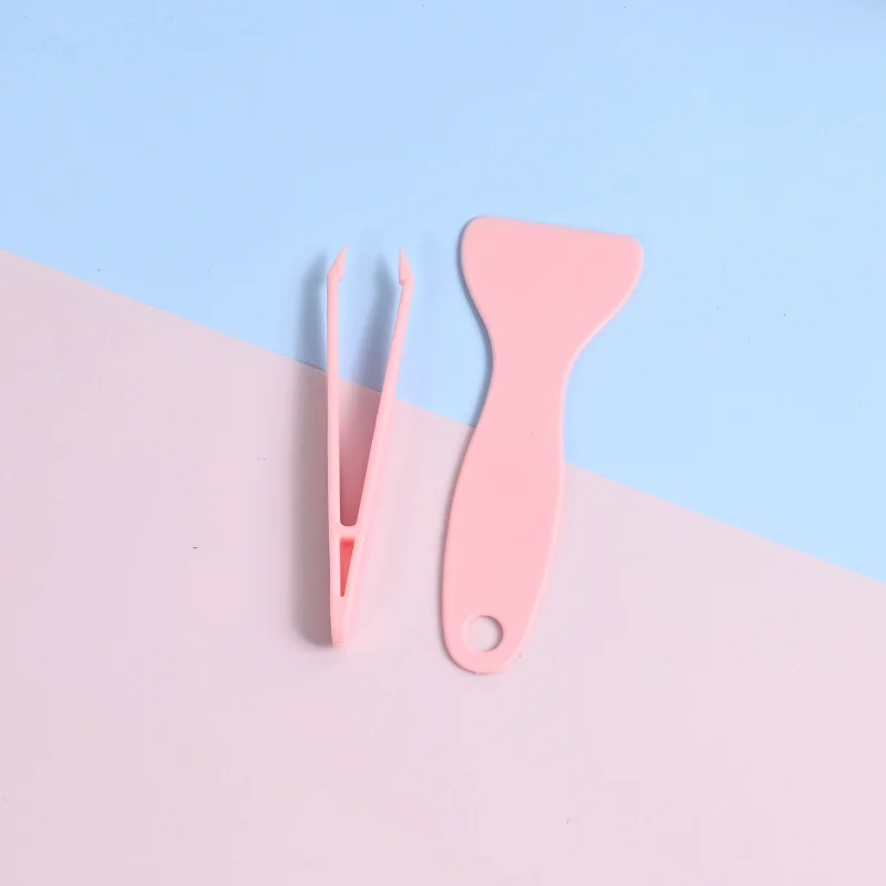 Hot Pink Hand Ledger Selling Small Shovels Plastic Popular Small Scraper Release Shovel Tweezers Set Car Beauty Scraper