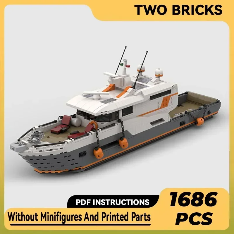 Moc Bouwstenen Luxe Cruiseschepen Model Expeditie Jacht Technologie Modulaire Blokken Geschenken Kerst Speelgoed DIY Sets Montage