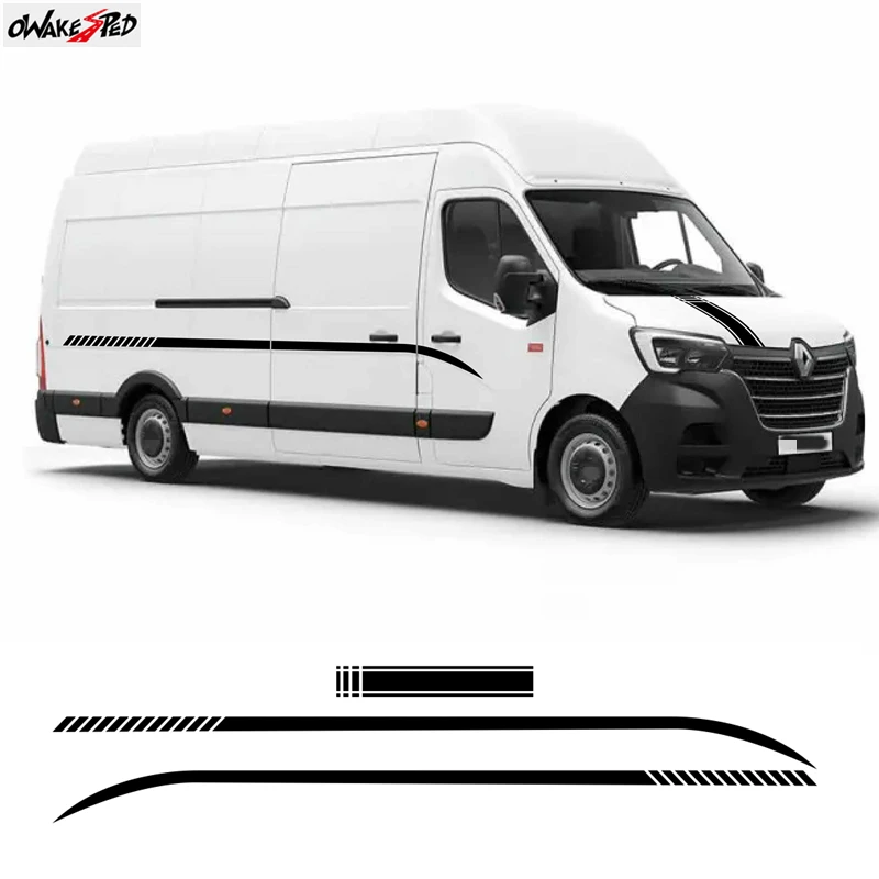 

1Set Car Hood Door Waist Lines Decor Stickers For Renault Master Motorhome Van Auto Styling Graphics Vinyl Decals Accessories