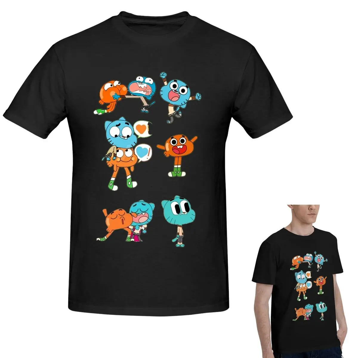 

100% Cotton Gumball T-Shirt Men's Classic Oversized T Shirt Men Crew Neck Summer Shirts Tops S-6XL