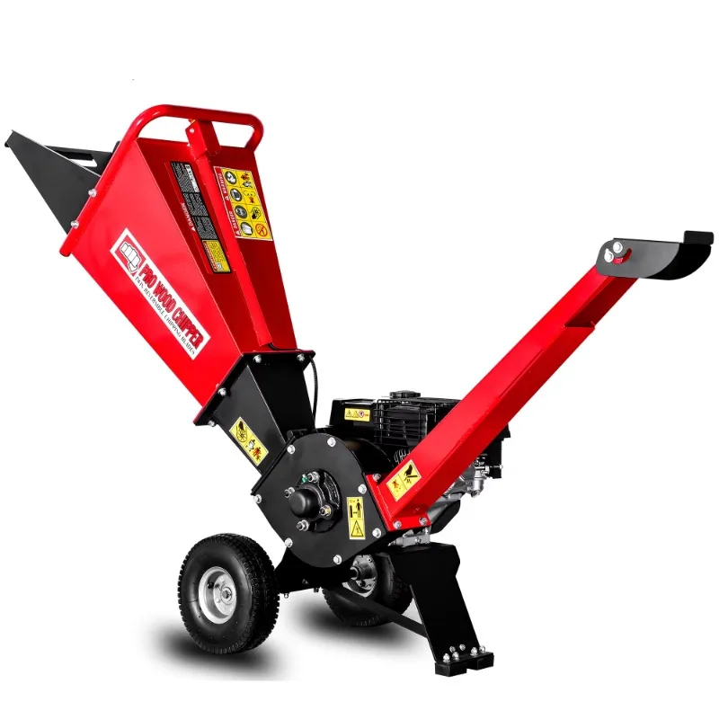 CE Certified 4-Stroke High Efficiency Drum Recoil Start Wood Chipper Shredder Skid Steer Mount Wood Chipper