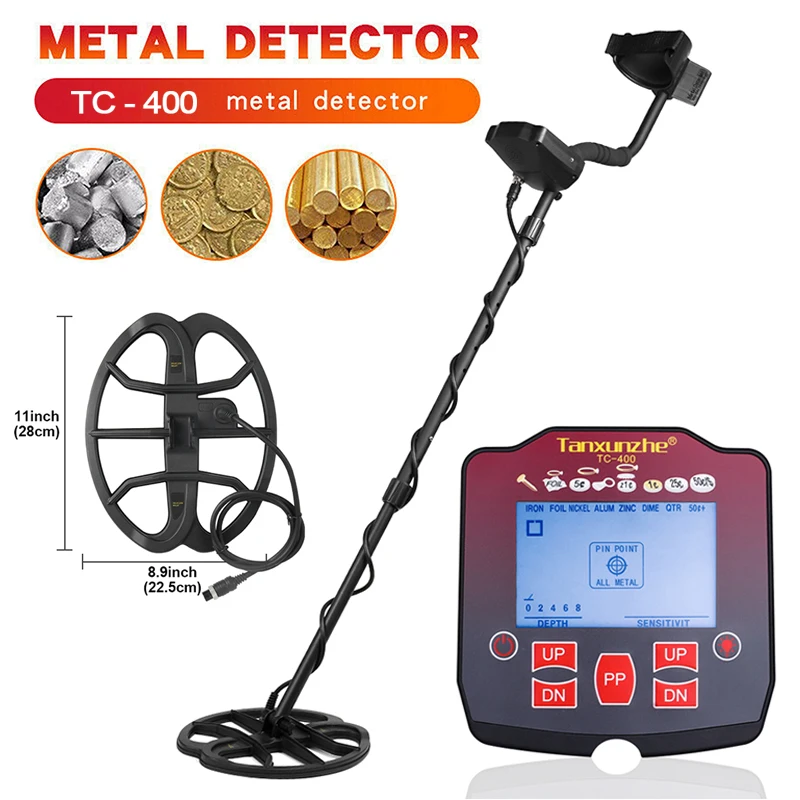 2023 New Underground TC-400 Metal Detector Gold Detectors Treasure Hunter Detector Circuit Metales High Sensitivity Waterproof