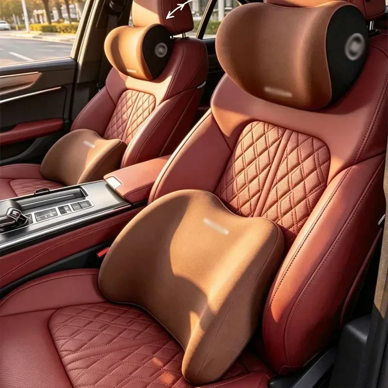 Appuie-tête universel pour voiture, support lombaire en mousse à mémoire de forme, soutien cervical et lombaire, coussin de dossier pour voiture, accessoires intérieurs pour voiture et bureau