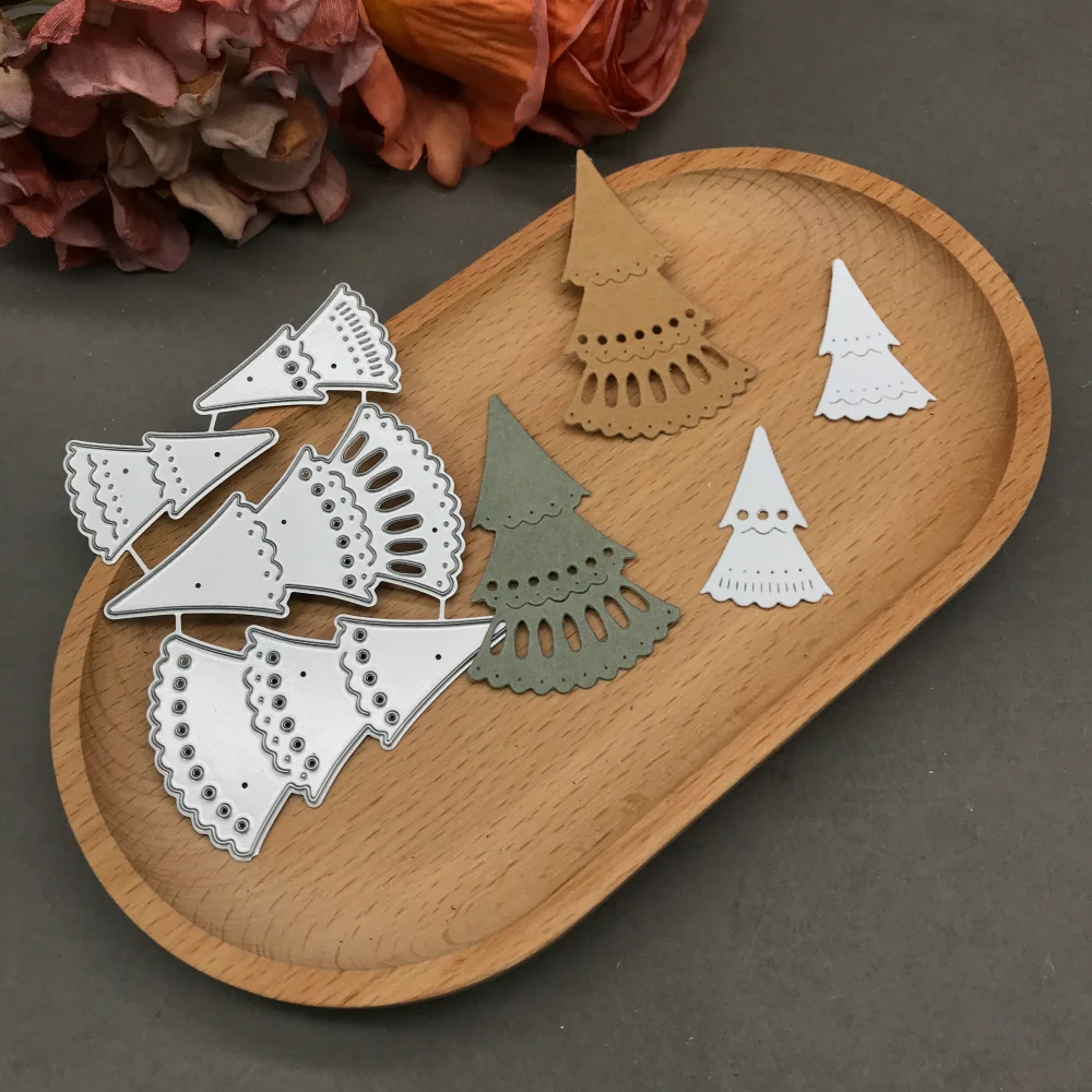 

1 шт. металлическая вырубная форма для резки бумаги, трафарет для скрапбукинга, вырубка в виде сосны, нож для вырезания, трафареты для творчества