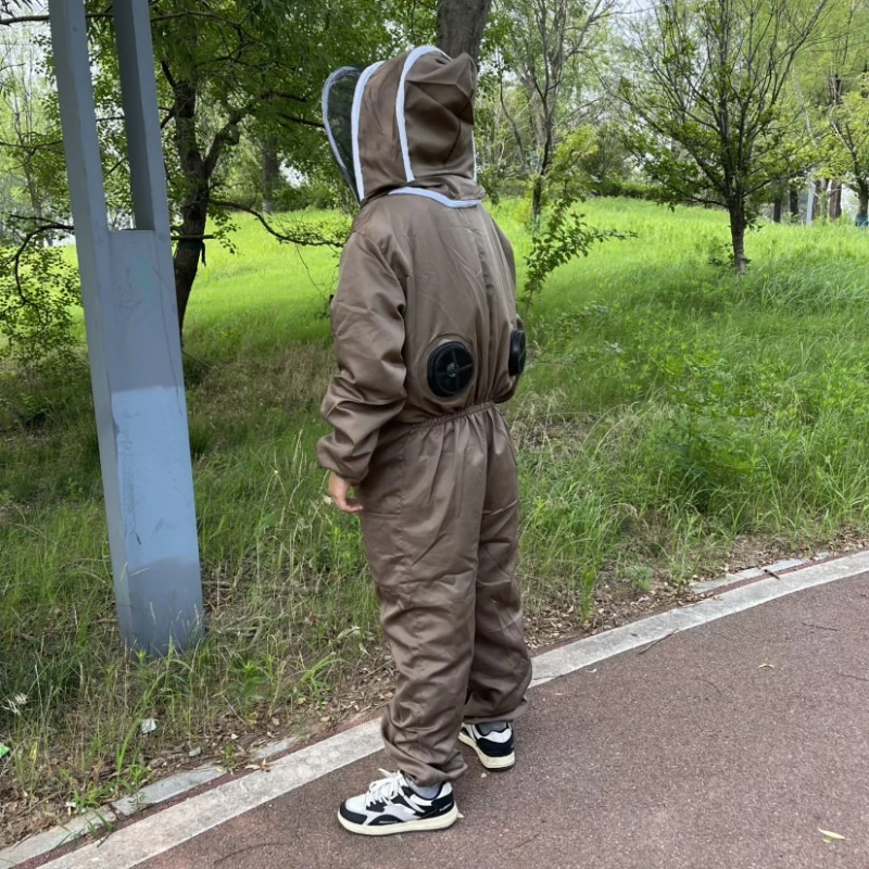 Full set of one piece breathable bee keeping clothes, thickened protective clothing, protective clothing, keeping Hooded clothes view 3