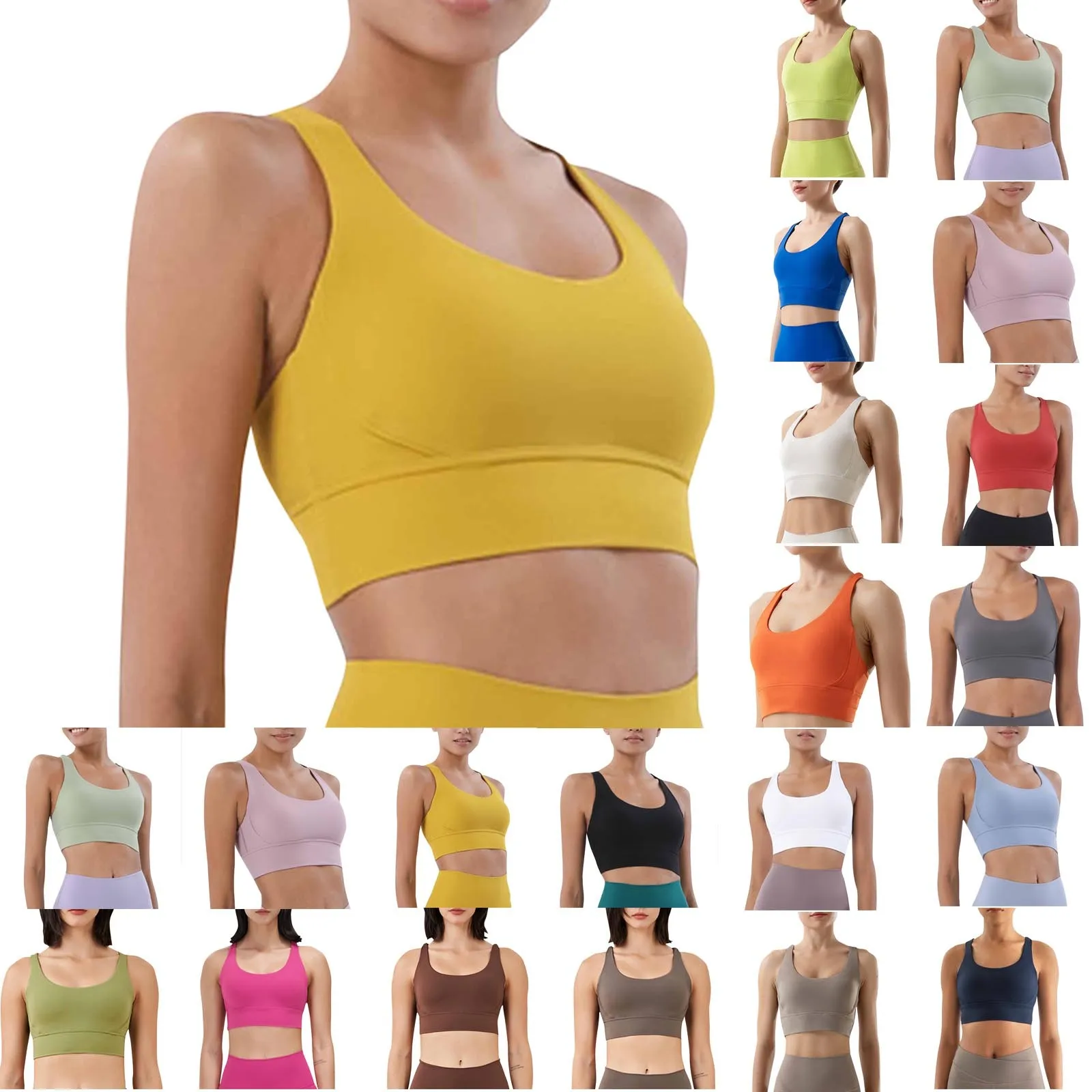 Women Sports Underwear Top Push Up Fitness High Strength Yoga Bra Sport Tops For Women Breathable Workout Running Vest Gym Wear