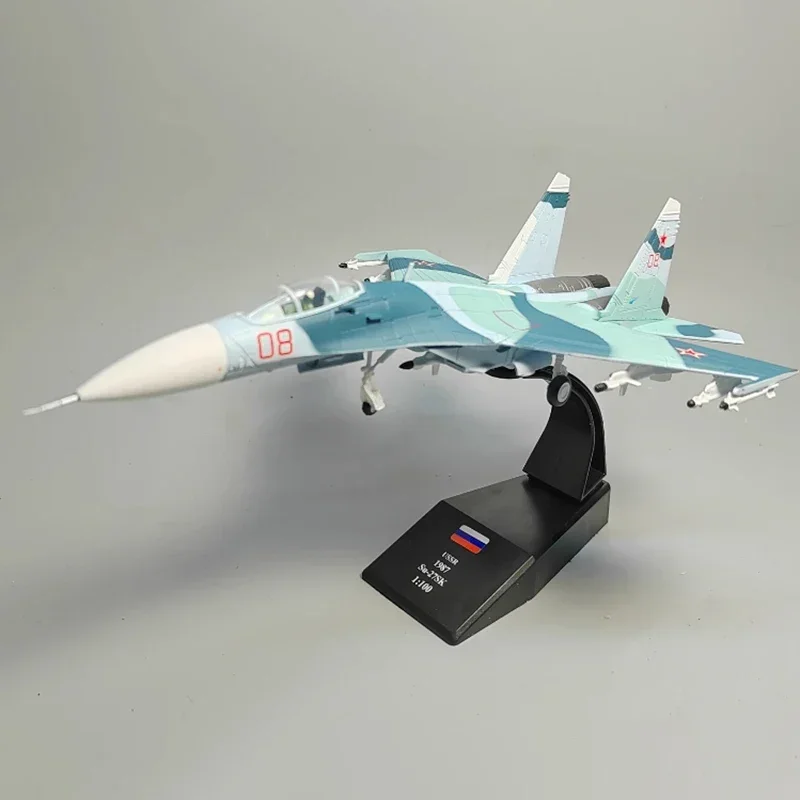 

Diecast 1:100 Scale SU-27SK warplane Alloy Finished Aircraft Simulation Model Toy Static Decoration Souvenir Gifts For Adult Boy