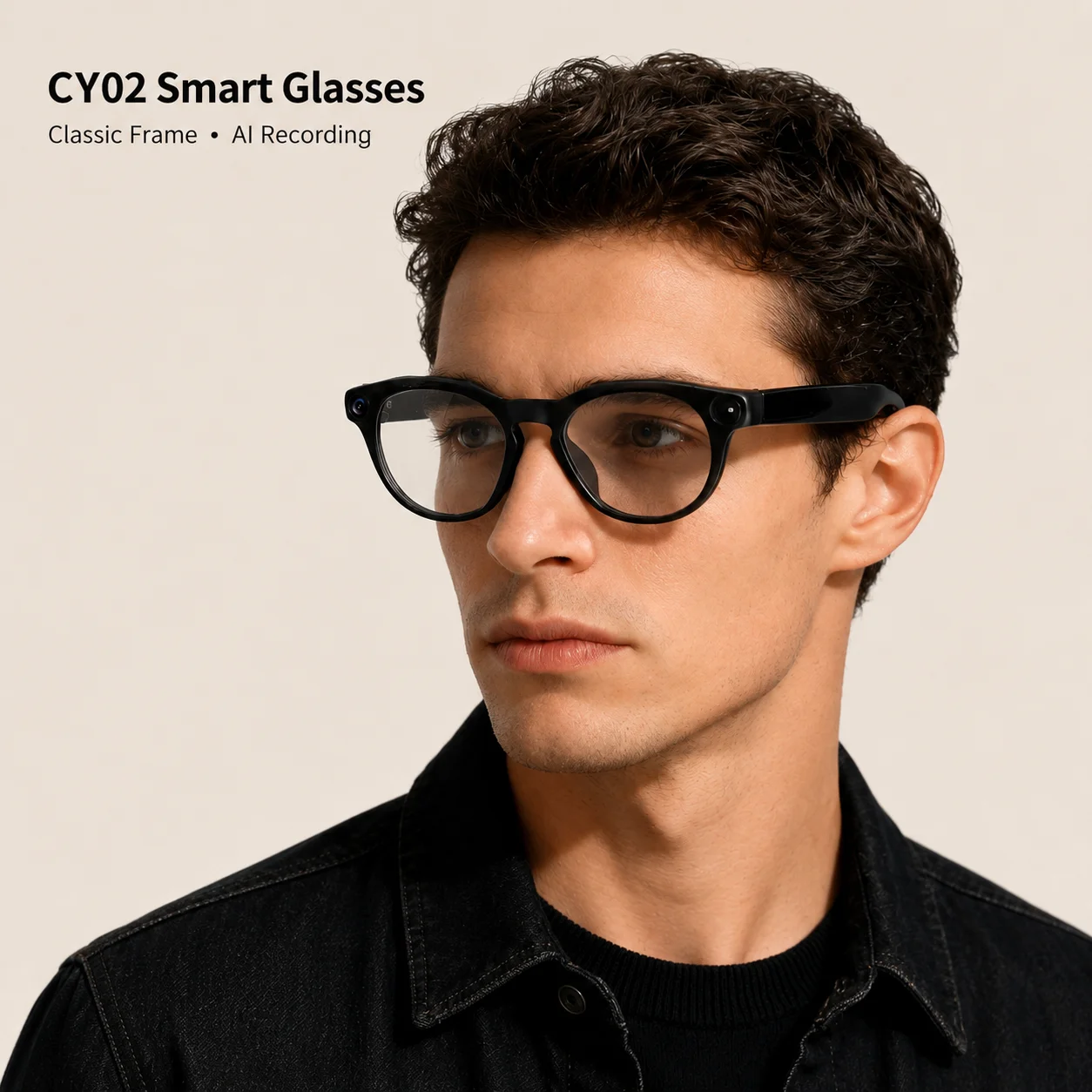 CY02 All-in-one AI Smart Glasses Hands-free Shooting Real-time Translation AI Chat WiFi6 Fast Transfer9H Battery Life Daily Wear