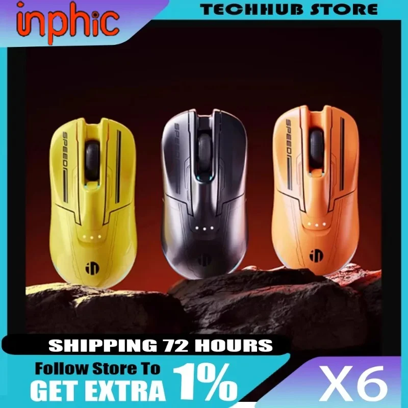 

Беспроводная мышь серии INPHIC Speed Bee, перезаряжаемая, 2,4G, Bluetooth, двухрежимная игровая мышь, аксессуары для игровых офисных ноутбуков