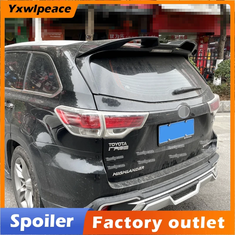 

3D Style ABS Glossy Black Rear Roof Spoiler Trunk Lip Wing Car Accessories For Toyota Highlander 2015 2016 2017 2018 2019