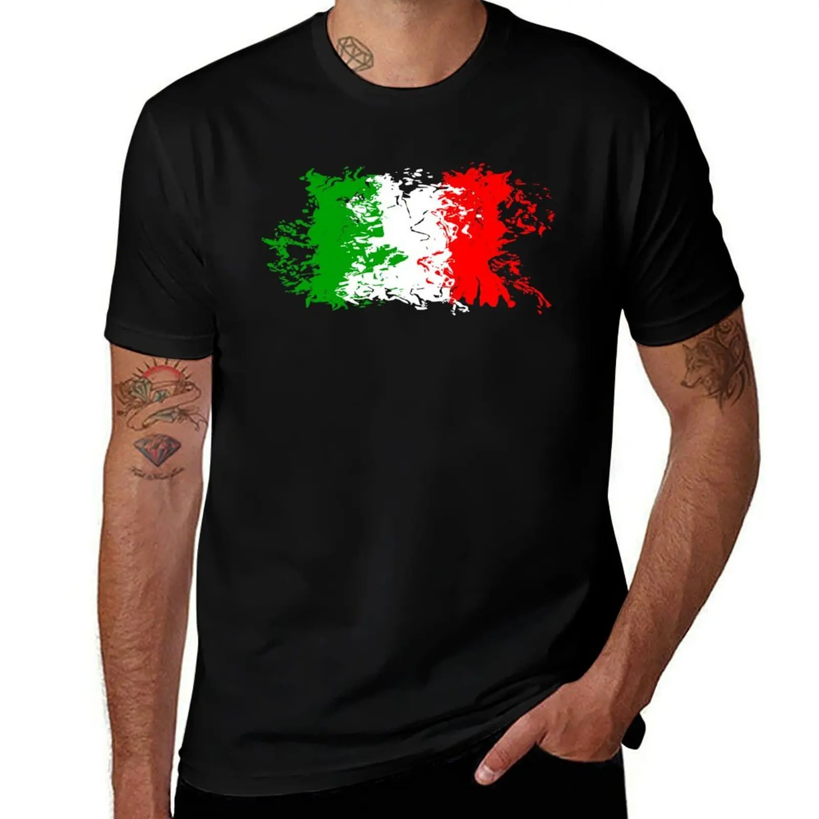 

Italy - Flag - burst T-Shirt t shirts for man cotton soft t shirts for man pack white t shirts for man slim fit T-Shirt