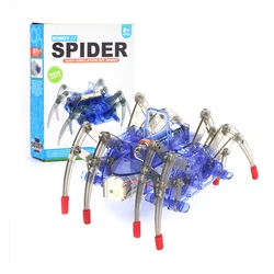 Hot Sale New Electric Robot Spider Toy DIY Educational Stem Robotic Assembles Kits for Kids Christmas Halloween Birthday Gifts