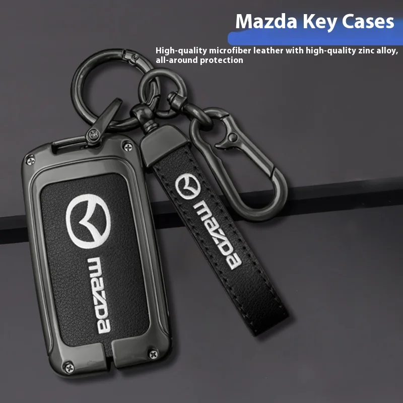 

For Mazda Axela Atenza 3 2 6 CX3 CX5 CX30 CX8 CX9 MX5 RX7 RX8 SKYACTIV Zinc Alloy Car Key Holder Remote Protector Car Key Cover