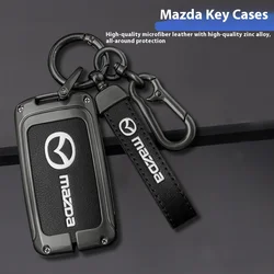 For Mazda Axela Atenza 3 2 6 CX3 CX5 CX30 CX8 CX9 MX5 RX7 RX8 SKYACTIV Zinc Alloy Car Key Holder Remote Protector Car Key Cover
