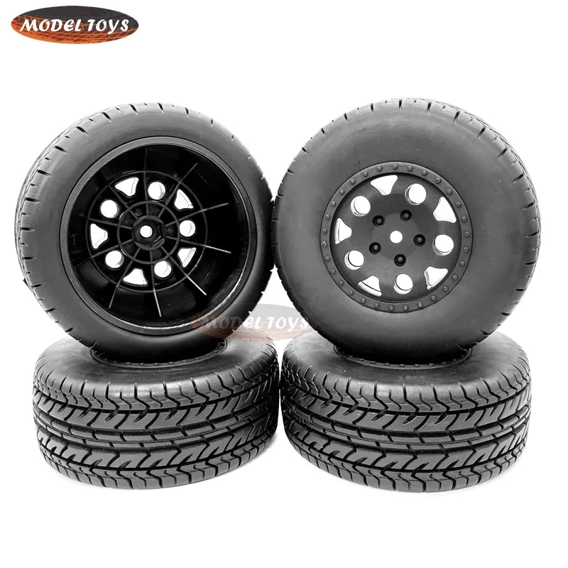 

12mm Hex RC Wheels and Tires 4PCS 1/10 Scale RC Short Course Truck Tires for 4x4 2WD Traxxas Slash Arrma Senton Tires and Wheels