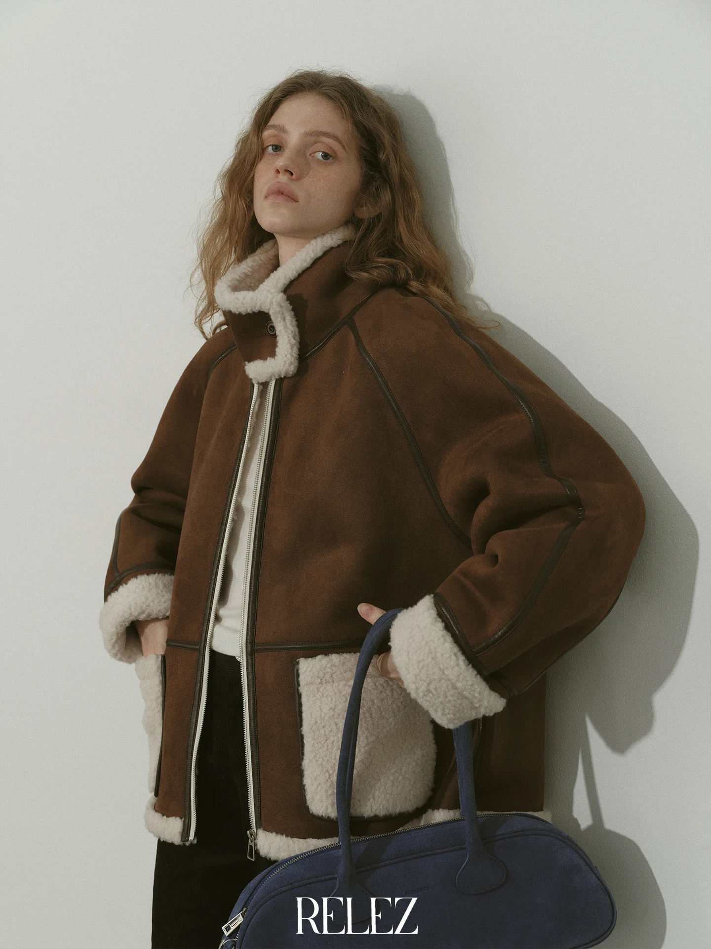 

Женская зимняя куртка Relez из утолщенной кожи и меха с воротником-стойкой, на молнии, с длинными рукавами, повседневная