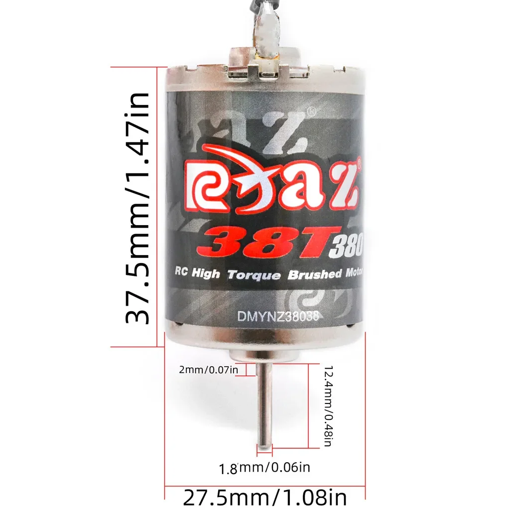 370 380 390 Brushed Motor DC Motor for 1:10 1:12 1:14 1:16 1:18 1:24 RC Crawler Car AXIAL SCX24 Tamiya Wltoys WPL MN HSP RGT