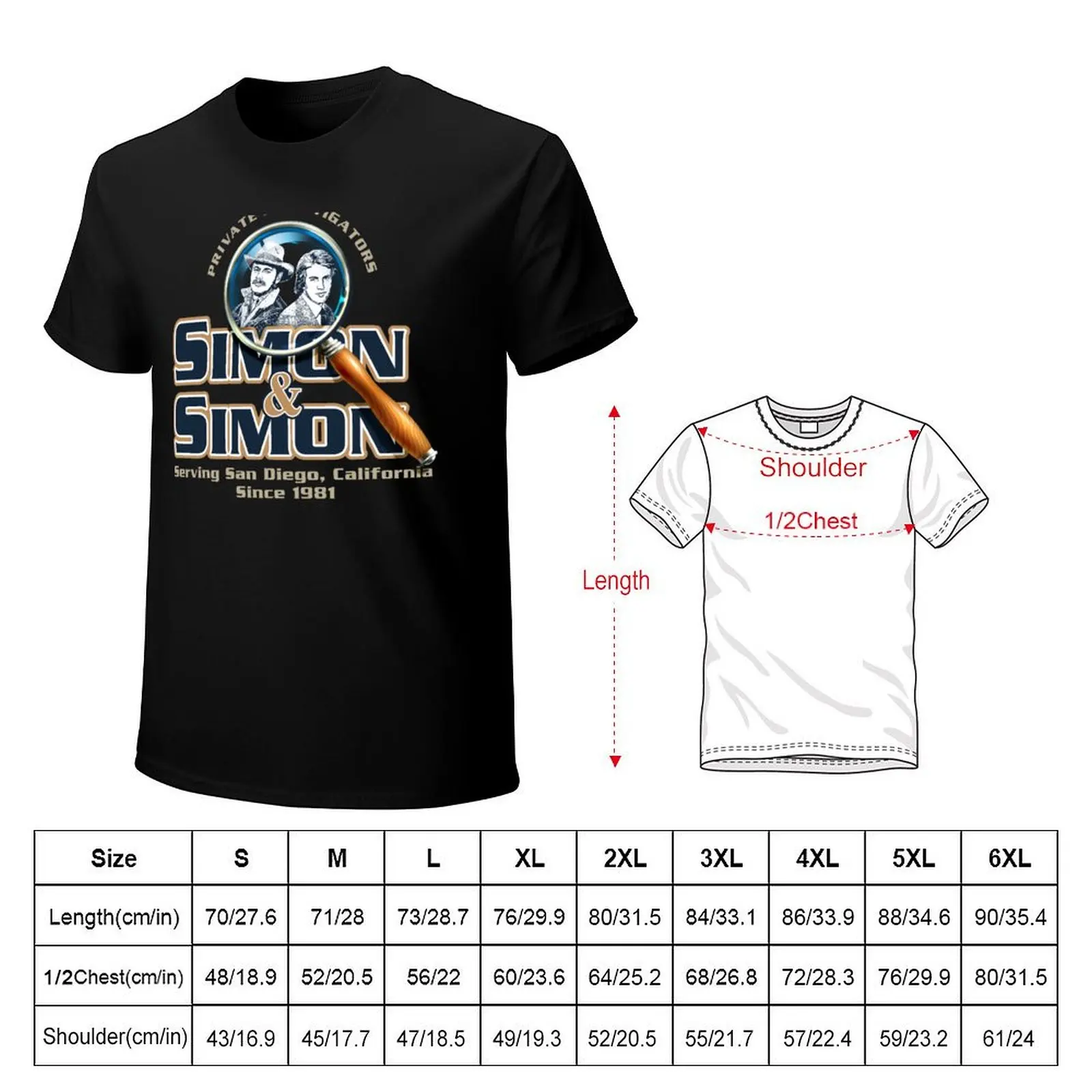 Simon and Simon Private Investigators T-Shirt Casual Daily Outfit T-Shirt