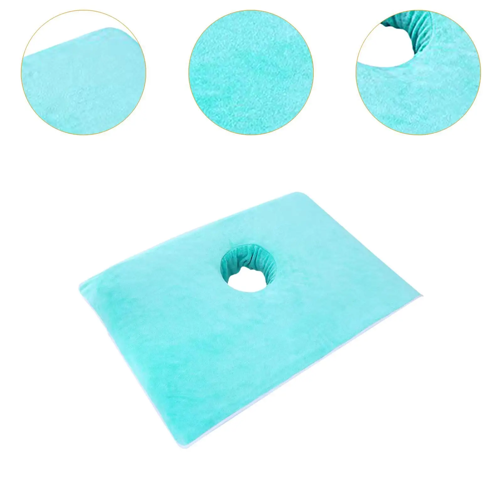 Face Hole Coral Velvet Massage Towel Absorbent Beauty Bed Protector Soft Table Cover for Massage Bed Sheet