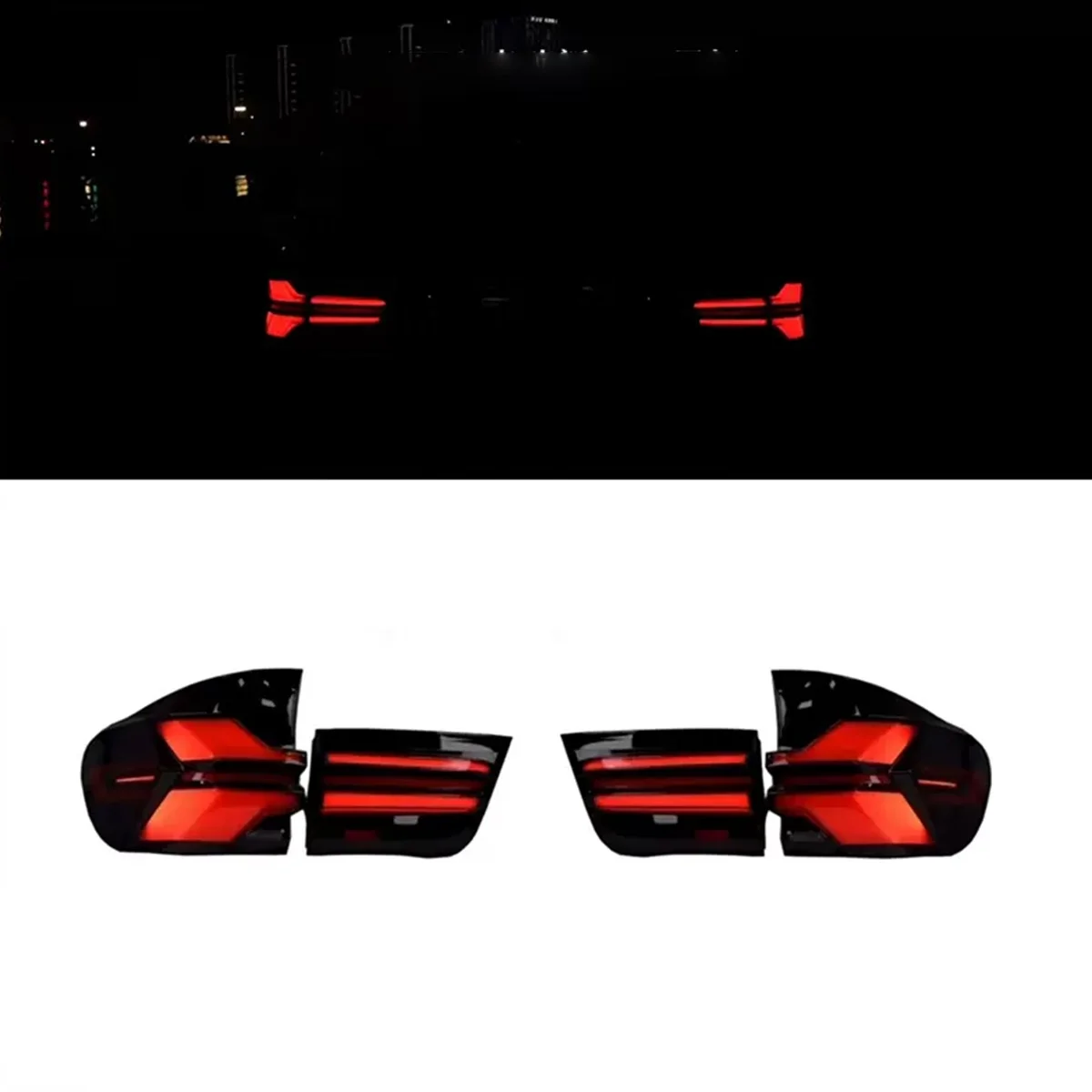 

Carlife Led Taillights for BMW X5 Series 2007 2008 2009 2010 2011 2012 2013 Year Upgrade G05 2024 New Style Rear Lights