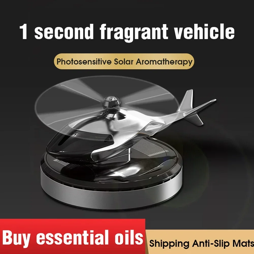 NEW Solar Car Air Freshener Helicopter Propeller Car Fragrance Male Auto Interior Accessories  Man Automobile Perfume Decoration