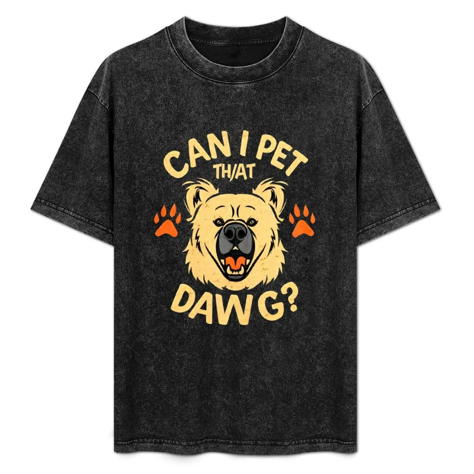 

Can I Pet That Dawg  T-Shirt Minimalist Graphic Tee Shirt