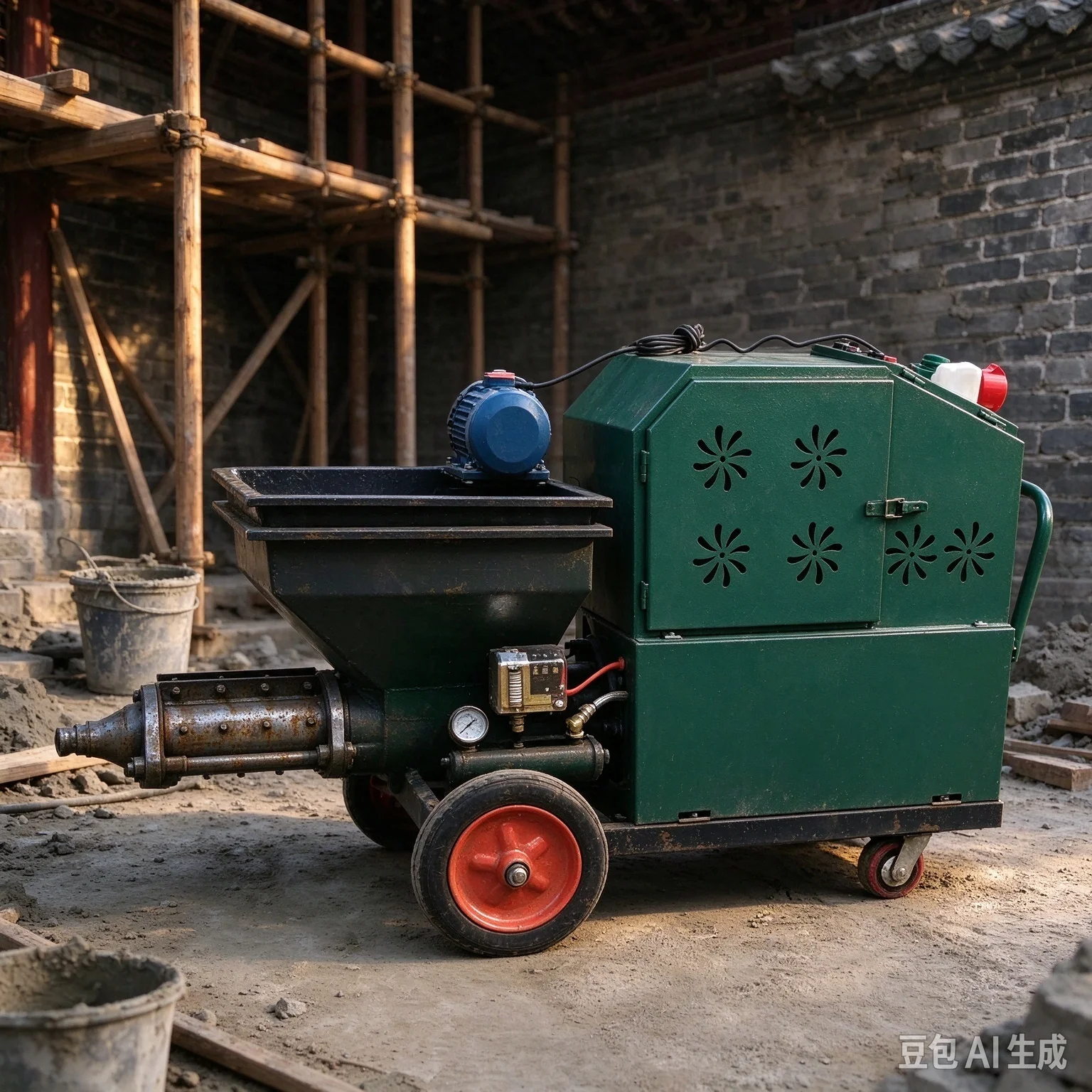 Portable Cement Mortar Spraying Machine Electric Wall Plaster Render Equipment Tool