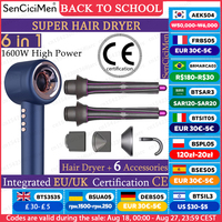 220V 1600W Super Hair Dryer Leafless Hair dryer Personal Hair Care Styling Negative Ion Tool Constant Anion Electric Hair Dryers