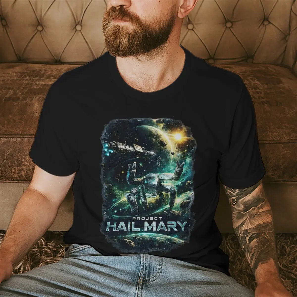 Sci-Fi MovieNovel Project Hail Mary T-Shirts Men Women Crew Neck Short Sleeve Tee Shirt