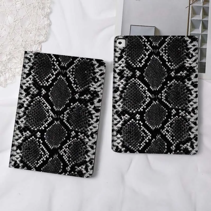 Snake Skin Pattern Print Gift Tablet Case For Apple iPad Air Pro mini 1 2 3 4 5 6 7 8 9 11 M2 M3 M5 M4 5th 6th 7th 10th 11th