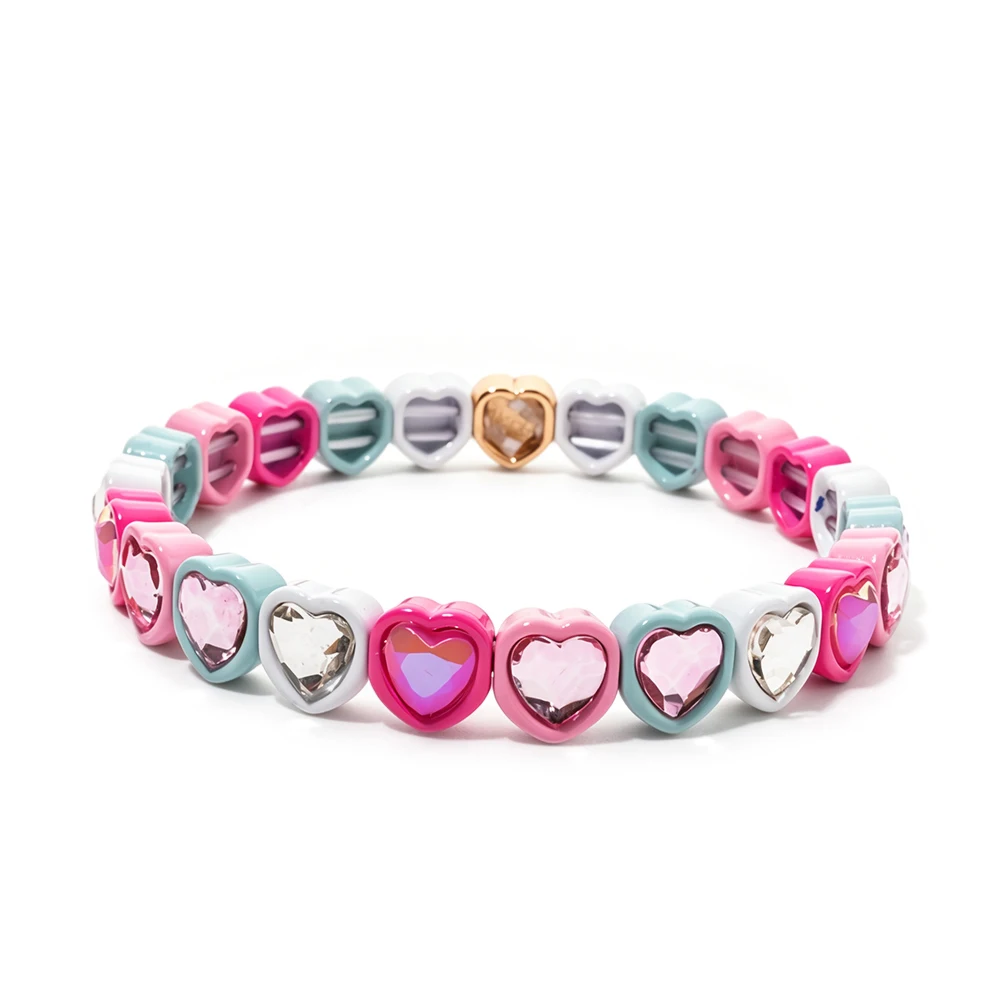 BEUTIFOR Eisfarben-Kristall-Emaille-Armband-Sets für Frauen, handgefertigter bunter, mehrschichtiger Wickelperlen-Armreif – Detail 1