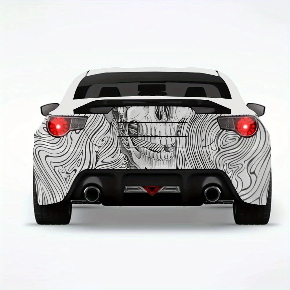 

Skull Car Sticker, Unique Design, Vinyl Decal for Car Rear, Waterproof Self-Adhesive Vinyl Stickers for Vehicle Tail & Bumper, D