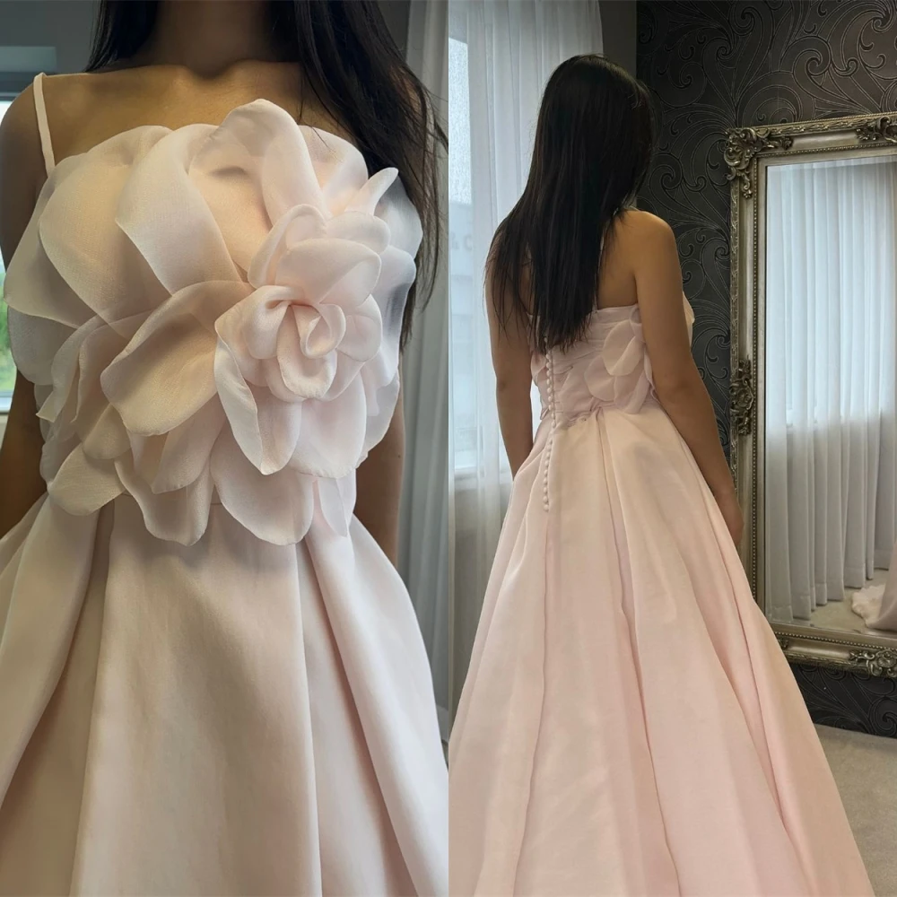 カスタマイズされた白いウェディングドレスシンプルな A ラインコートトレインローブ · デ · マリエエレガントなパーティードレス女性ストラップレススパゲッティストラップ