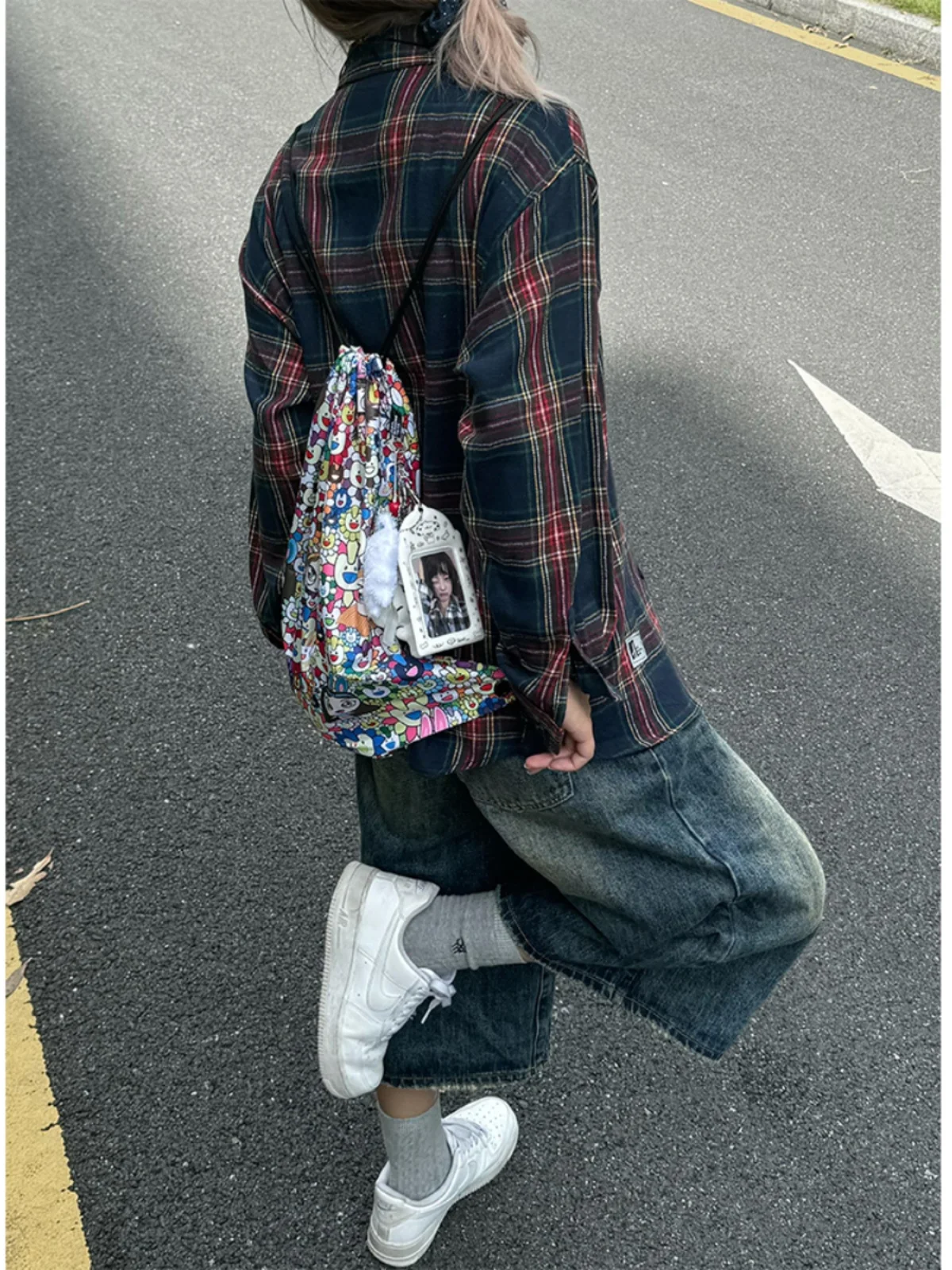

k Blue Plaid Long Sve Men's irt Autumn Spring Cleanfit Couple's Outerwear Breathable Moisture ng Retro Japanese ...