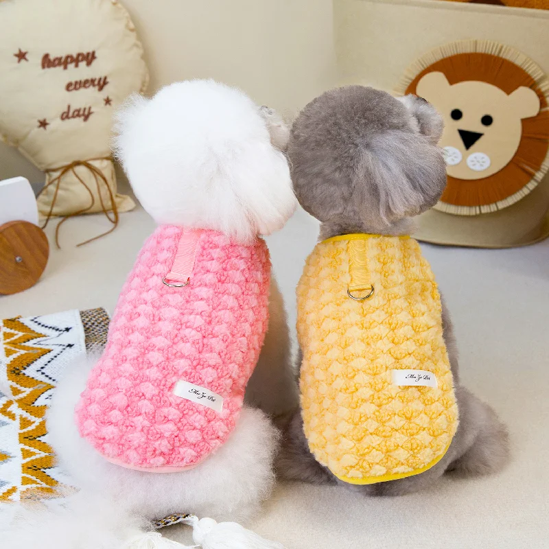 

Winter Warm Dog Clothes Pet Clothing For Small Medium Puppy New Arrival Teddy Bichon Schnauzer Pineapple Velvet Vest Wholesale