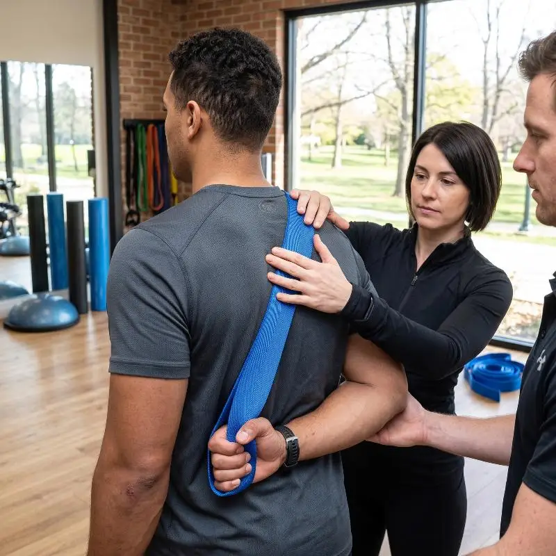 1 Stück dynamischer Gelenk-Mobilisierungsriemen für Massage, manuelle Therapie und orthopädische Rehabilitation. – Detail 4