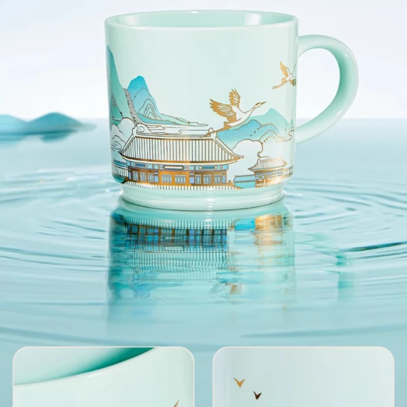 Palace Museum Cultural and Creative Forbidden City Four Seasons Ceramic Mug Makeup Storage gift