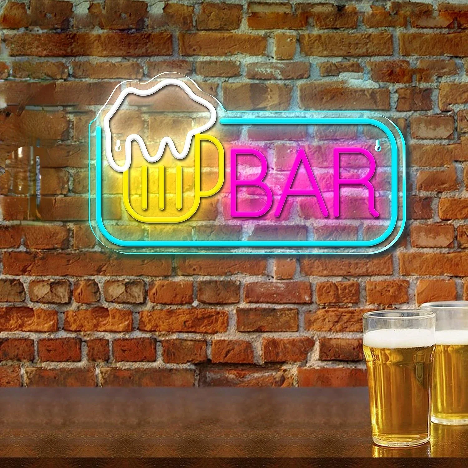 BAR Neon Sign LED Neon Light for Wall Decor Home Bar Man Cave Nightclub Beach Store Design Holiday Celebration Party Decoration