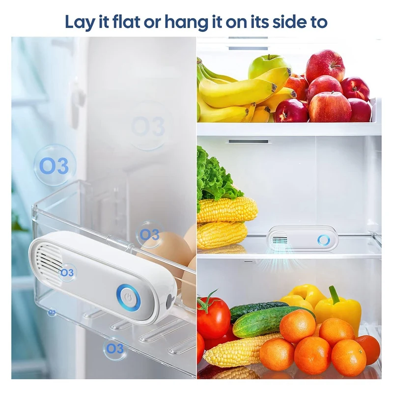 USB Fridge Deodoriser And Freshener Reusable O₃ Ozone Generators Fridge Fresheners Wall Mounted Fridge Odour Eliminator